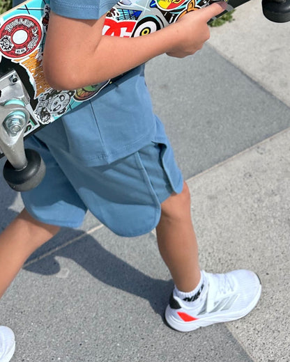 Newport Boys Shorts - Misty Blue